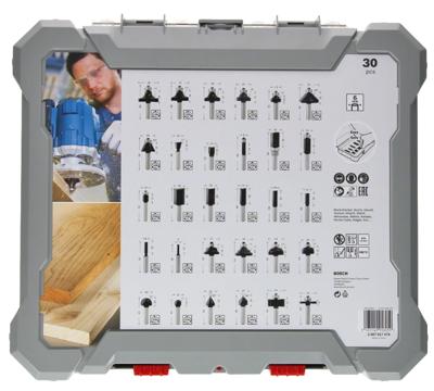Bosch Professional 30-delige Frezenset met 6mm schacht - 2607017474 - thumbnail