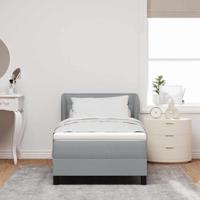 Boxspringbed met matras met matras Lichtgrijs 90 x 200 cm Stof - thumbnail