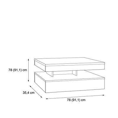 Hoofdtafel Bruin 78 x 78 x 36 cm