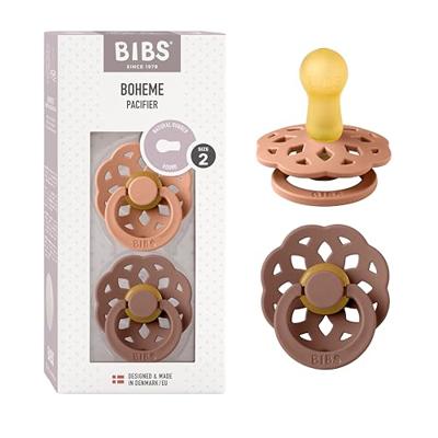 Bibs 2 Fopspeen Boheme Duo Peach/woodchuck 2 - thumbnail