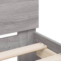 Bedframe met hoofdeinde bewerkt hout grijs sonoma 90x200 cm - thumbnail