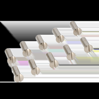 AMI patenthuls (10 st) - messing vernikkeld - M6x21 mm - met zaagsnede - 900242 - thumbnail