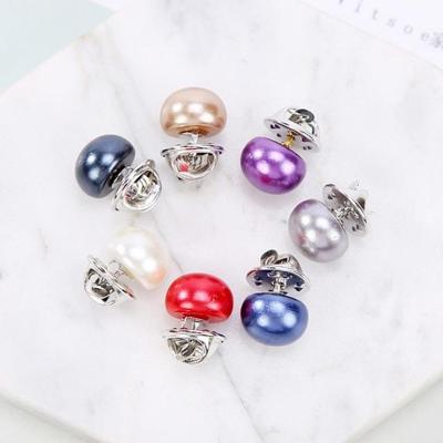 10 stuks veelzijdige Pearl Stud gesp anti-licht kraag Buttonigan sjaal Pin naald Diy sjaal kraag Pin broche Pin (Random kleur)