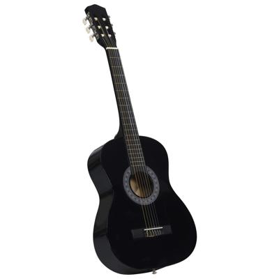 VidaXL Gitaar klassiek beginner en kinderen 3/4 36" zwart