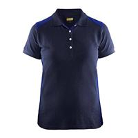 Blåkläder Dames poloshirt piqué 33901050 | Marineblauw/Korenblauw | Maat S - 7330509479377 - thumbnail