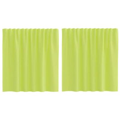 Gordijnen voile met roedezakken 2 st appelgroen