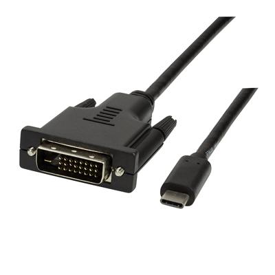 LogiLink UA0332 video kabel adapter 3 m USB Type-C DVI-D Zwart LogiLink UA0332 video kabel adapter 3 m USB Type-C DVI-D Zwart
