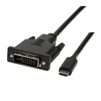 LogiLink UA0332 video kabel adapter 3 m USB Type-C DVI-D Zwart - thumbnail