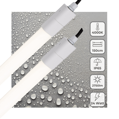 2 PACK - LED&apos;s Light LED TL verlichting compleet 150 cm - Geschikt voor buiten en binnen - 2750 lm