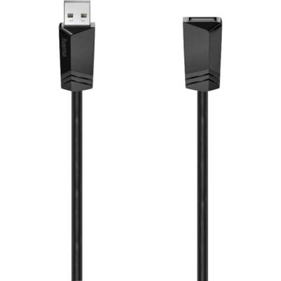 Hama USB-VERLENGKABEL, USB 2.0, 480 MBIT/S, 1,50 M Kabel Zwart