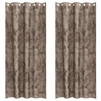 VidaXL Velvet gordijnen 2 pcs cappuccino 225 x 140 cm fluweel VidaXL Velvet gordijnen 2 pcs cappuccino 225 x 140 cm fluweel