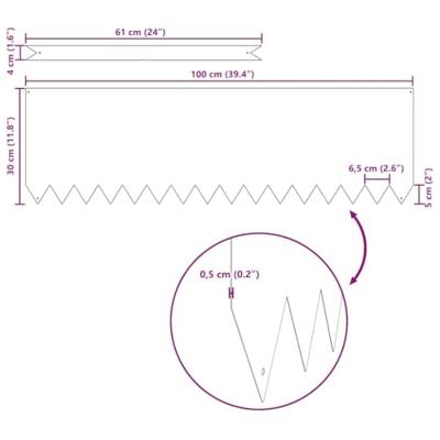 Tuinrand 30 pcs Zilver 100 x 0.05 x 20 cm Gegalvaniseerd staal