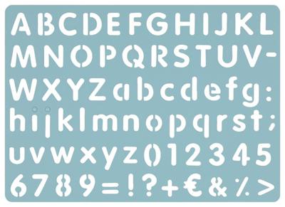 HEMA Tekensjabloon letters en cijfers