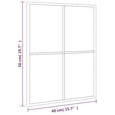 VidaXL Wandspiegel rechthoekig 40x50 cm ijzer zwart - thumbnail