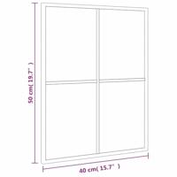 VidaXL Wandspiegel rechthoekig 40x50 cm ijzer zwart - thumbnail