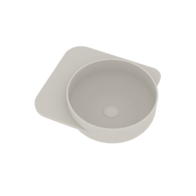 Fontein Ideavit Soliddual 2.0 49x43x15.5 cm Solid Surface Met Opbergruimte Links Mat Wit Ideavit