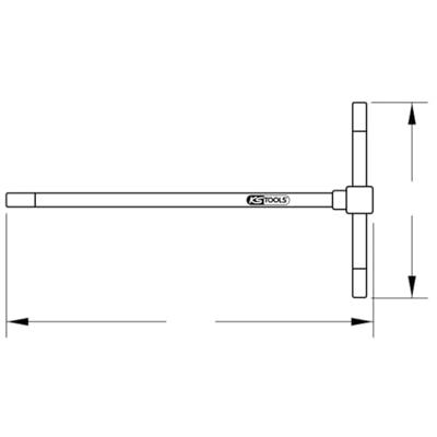 KS Tools 158.5104 Inbusschroevendraaier Sleutelbreedte (metrisch): 4 mm Afmeting, lengte: 180 mm