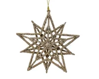 Kerstornament Sneeuwvlok Goud Ø13cm - thumbnail