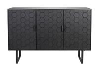 ZILT Dressoir 'Derrius' Dennenhout, 135cm, kleu zwart - thumbnail
