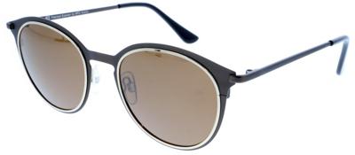 H.I.S zonnebril gepolariseerd unisex piloot cat. 3. zwart/bruin