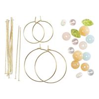 Creativ Company Mini hobbyset sieraden, oorringen met kralen, 1 doos - thumbnail