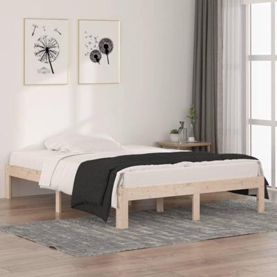 Bedframe massief hout 135x190 cm