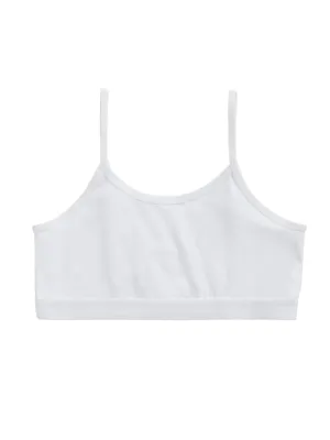 Meisjes Spaghetti topje Organic 31993 - Bh Topje Biologisch katoen - 46 - Wit