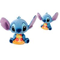 Disney Stitch knuffel met pizza pluche - 25 cm - thumbnail