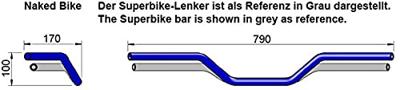 LSL stuur "naked-bike handlebar naked bike elox sw