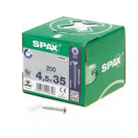 200 Spax schroeven 4,5x35mm voldraad verzonken kop PZ2 - thumbnail