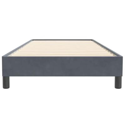 Boxspring zonder matras fluweel donkergrijs 100x220 cm
