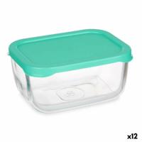 Lunchbox Pasabahce SNOW BOX Groen Transparant Glas Polyethyleen 420 ml (12 Stuks) - thumbnail