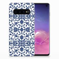 Samsung Galaxy S10 | TPU Case | Flower Blue - thumbnail