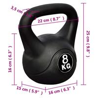 VidaXL Kettlebell 8 kg - thumbnail