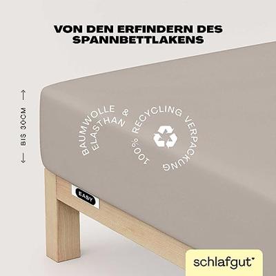 Schlafgut Schlafgut EASY Jersey Elasthan Hoeslaken M - 120x200 - 130x220 496 Sand Mid - thumbnail