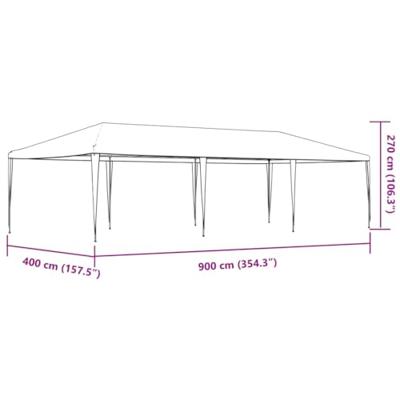 VidaXL Partytent professioneel 90 g/m² 4x9 m groen - thumbnail