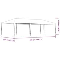 Partytent professioneel 90 g/m 4x9 m groen - thumbnail