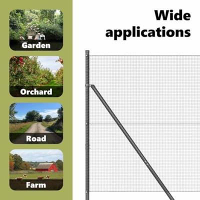 VidaXL Afrasteringspaal grijs 10 x 1,2 m (12 x 12 mm gaas)
