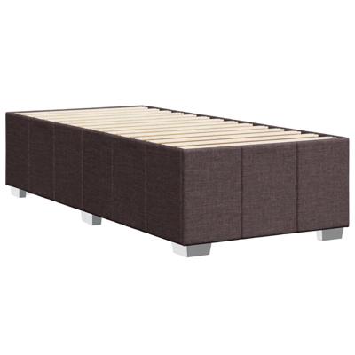 Bedframe zonder matras 90x190 cm stof donkerbruin