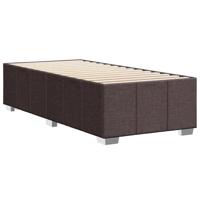 Bedframe zonder matras 90x190 cm stof donkerbruin - thumbnail