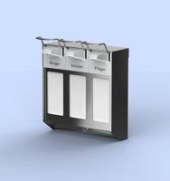 Mediqo-line MediQo-line trio zeepdispenser 1000ml + afsluitplaten MQTV10E - RVS - thumbnail