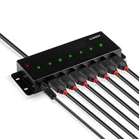 LINDY USB 2.0 Metalen Hub 7 Port 7 Port USB 2.0-Hub Zwart - thumbnail
