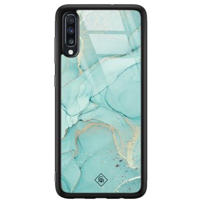 Samsung Galaxy A50 glazen hardcase - Touch of mint