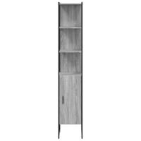 Badkamerkast 33x33x185,5 cm bewerkt hout grijs sonoma eiken - thumbnail