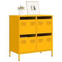 Dressoir 68x39x73,5 cm koudgewalst staal mosterdgeel - thumbnail