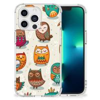 Apple iPhone 13 Pro Case Anti-shock Vrolijke Uilen - thumbnail