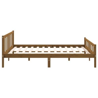 Bedframe massief hout honingbruin 120x200 cm