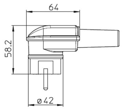 Kopp Randaarde stekker RUBBER haaks Kopp - 6141195