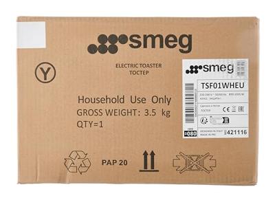Smeg TSF01WHEU broodrooster 2x2, wit - thumbnail