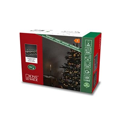 Konstsmide 3877-130 Lichtketting Binnen Energielabel: F (A - G) werkt op het lichtnet Aantal lampen 600 LED Warmwit Verlichte lengte: 13.18 m Frosted